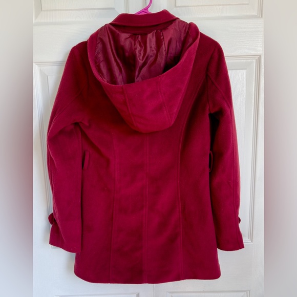 Ruby Red Pea Coat - Picture 2 of 2